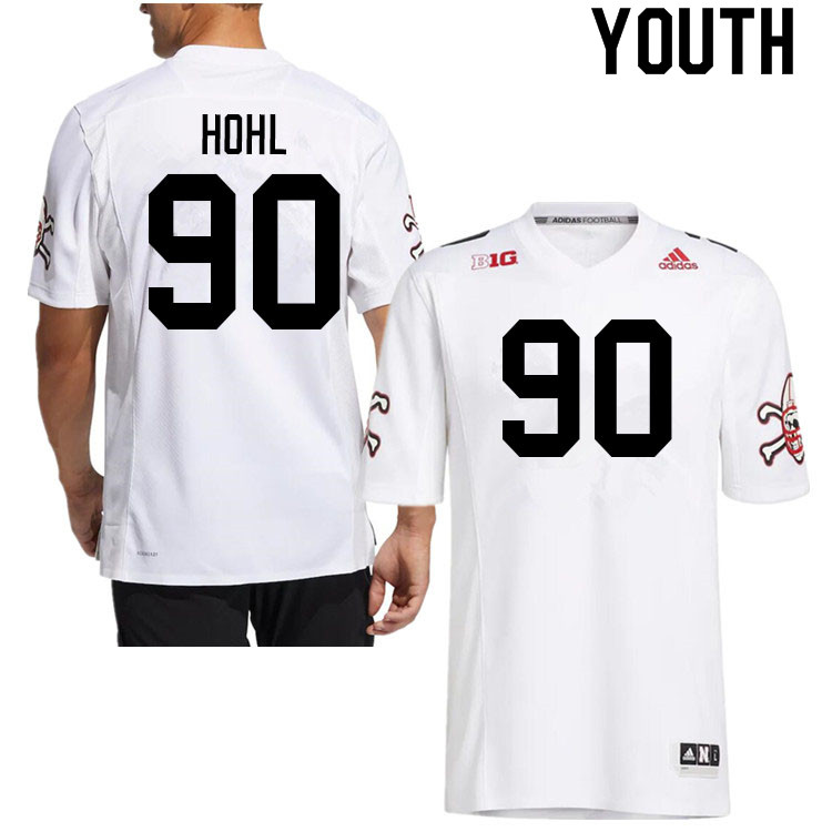 Youth #90 Jacob Hohl Nebraska Cornhuskers College Football Jerseys Sale-Strategy